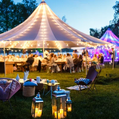 Festival vibe wedding outdoor