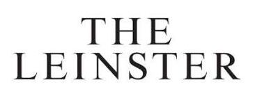 Text logo reading 'The Leinster' in black, elegant serif font on a white background.